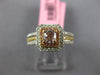 1.16CT WHITE PINK & CANARY DIAMOND 18KT TRI COLOR GOLD 3D HALO ENGAGEMENT RING