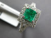 1.28CT DIAMOND & AAA EMERALD 14KT WHITE GOLD CLASSIC SQUARE HALO ENGAGEMENT RING