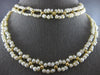EXTRA LONG AAA PEARL 14K YELLOW GOLD DOUBLE STRAND OVAL LINK FUN NECKLACE #27777