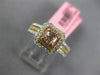 1.16CT WHITE PINK & CANARY DIAMOND 18KT TRI COLOR GOLD 3D HALO ENGAGEMENT RING