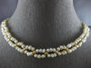 EXTRA LONG AAA PEARL 14K YELLOW GOLD DOUBLE STRAND OVAL LINK FUN NECKLACE #27777