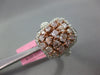 LARGE 2.75CT WHITE & PINK DIAMOND 18K WHITE & ROSE GOLD CLUSTER OCTAGON FUN RING