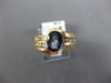 1.89CT DIAMOND & AAA SAPPHIRE 14K YELLOW GOLD ROUND & OVAL BEZEL ENGAGEMENT RING