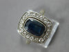 1.60CT OLD MINE DIAMOND & AAA SAPPHIRE 14K 2 TONE GOLD 3D ENGAGEMENT RING #27772