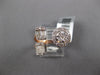 1.26CT DIAMOND 14KT WHITE ROSE GOLD ROUND & BAGUETTE CLUSTER FLOWER TENSION RING