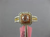 1.16CT WHITE PINK & CANARY DIAMOND 18KT TRI COLOR GOLD 3D HALO ENGAGEMENT RING