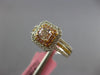 1.16CT WHITE PINK & CANARY DIAMOND 18KT TRI COLOR GOLD 3D HALO ENGAGEMENT RING