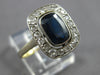 1.60CT OLD MINE DIAMOND & AAA SAPPHIRE 14K 2 TONE GOLD 3D ENGAGEMENT RING #27772