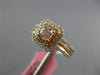 1.16CT WHITE PINK & CANARY DIAMOND 18KT TRI COLOR GOLD 3D HALO ENGAGEMENT RING