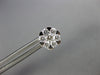 ESTATE .69CT DIAMOND 18KT WHITE GOLD 3D FLOWER INVISIBLE STUD EARRINGS