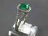 1.28CT DIAMOND & AAA EMERALD 14KT WHITE GOLD 3D EMERALD CUT HALO ENGAGEMENT RING