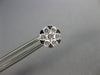 ESTATE .69CT DIAMOND 18KT WHITE GOLD 3D FLOWER INVISIBLE STUD EARRINGS