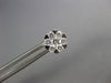 ESTATE .69CT DIAMOND 18KT WHITE GOLD 3D FLOWER INVISIBLE STUD EARRINGS
