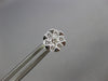 ESTATE .69CT DIAMOND 18KT WHITE GOLD 3D FLOWER INVISIBLE STUD EARRINGS