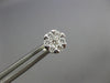 ESTATE .69CT DIAMOND 18KT WHITE GOLD 3D FLOWER INVISIBLE STUD EARRINGS