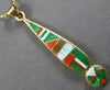 ESTATE LARGE AAA MULTI GEM 14K YELLOW GOLD TEAR DROP FUN FLOATING PENDANT #27776