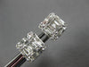 1.08CT DIAMOND 18KT WHITE GOLD 3D ROUND & BAGUETTE CLUSTER SQUARE STUD EARRINGS