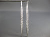 ESTATE LARGE 1.19CT DIAMOND 18KT WHITE GOLD 3D ELONGATED BAR HANGING EARRINGS