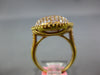 ESTATE LARGE 2.11CT PINK DIAMOND 18KT YELLOW GOLD 3D MICRO PAVE OVAL FUN RING