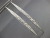 ESTATE LARGE 1.19CT DIAMOND 18KT WHITE GOLD 3D ELONGATED BAR HANGING EARRINGS
