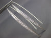 ESTATE LARGE 1.19CT DIAMOND 18KT WHITE GOLD 3D ELONGATED BAR HANGING EARRINGS