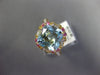 4.47CT DIAMOND AAA PINK SAPPHIRE & BLUE TOPAZ 14K YELLOW GOLD SQUARE FLOWER RING