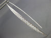 ESTATE LARGE 1.19CT DIAMOND 18KT WHITE GOLD 3D ELONGATED BAR HANGING EARRINGS