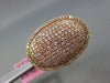 ESTATE LARGE 2.11CT PINK DIAMOND 18KT YELLOW GOLD 3D MICRO PAVE OVAL FUN RING