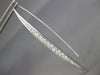 ESTATE LARGE 1.19CT DIAMOND 18KT WHITE GOLD 3D ELONGATED BAR HANGING EARRINGS