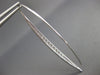 ESTATE LARGE 1.19CT DIAMOND 18KT WHITE GOLD 3D ELONGATED BAR HANGING EARRINGS