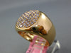 ESTATE WIDE .67CT PINK DIAMOND 18KT YELLOW GOLD 3D PAVE ROUND MENS PINKY RING