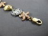 LONG 14K TRI COLOR GOLD 3D HANDCRAFTED AQUATIC SEASHELL STARFISH BRACELET #27778