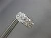 ESTATE WIDE .37CT DIAMOND 18KT WHITE GOLD 3D CLASSIC MULTI ROW HUGGIE EARRINGS