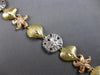 LONG 14K TRI COLOR GOLD 3D HANDCRAFTED AQUATIC SEASHELL STARFISH BRACELET #27778