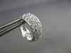 ESTATE WIDE .37CT DIAMOND 18KT WHITE GOLD 3D CLASSIC MULTI ROW HUGGIE EARRINGS