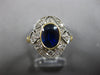 WIDE 1.40CT DIAMOND & AAA SAPPHIRE 14KT 2 TONE GOLD 3D ENGAGEMENT RING #27770