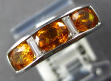 1.59CT DIAMOND & AAA CITRINE 18KT WHITE GOLD 3D OVAL & BAGUETTE ANNIVERSARY RING