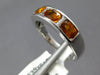 1.59CT DIAMOND & AAA CITRINE 18KT WHITE GOLD 3D OVAL & BAGUETTE ANNIVERSARY RING
