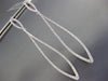 ESTATE EXTRA LARGE 1.74CT DIAMOND 18K WHITE GOLD LEAF TEAR DROP HANGING EARRINGS