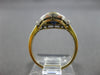 WIDE 1.40CT DIAMOND & AAA SAPPHIRE 14KT 2 TONE GOLD 3D ENGAGEMENT RING #27770