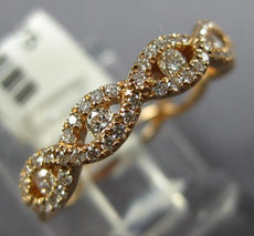 .37CT DIAMOND 18KT ROSE GOLD 3D INFINITY ETOILE SEMI ETERNITY ANNIVERSARY RING