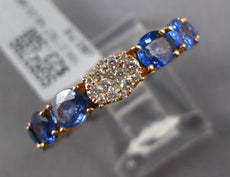 5.14CT DIAMOND & AAA TANZANITE 14KT ROSE GOLD 3D ETERNITY ANNIVERSARY LOVE RING