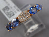 5.14CT DIAMOND & AAA TANZANITE 14KT ROSE GOLD 3D ETERNITY ANNIVERSARY LOVE RING