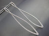 ESTATE EXTRA LARGE 1.74CT DIAMOND 18K WHITE GOLD LEAF TEAR DROP HANGING EARRINGS
