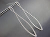 ESTATE EXTRA LARGE 1.74CT DIAMOND 18K WHITE GOLD LEAF TEAR DROP HANGING EARRINGS