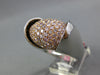 ESTATE EXTRA LARGE 3.98CT PINK DIAMOND 18KT WHITE GOLD FOOTBALL ROLLING FUN RING