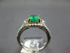 1.77CT DIAMOND & AAA EMERALD 14KT 2 TONE GOLD 3D SQUARE & ROUND ENGAGEMENT RING