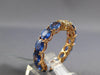 5.14CT DIAMOND & AAA TANZANITE 14KT ROSE GOLD 3D ETERNITY ANNIVERSARY LOVE RING