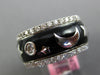 1.38CT DIAMOND & BLACK ENAMEL 18K WHITE GOLD ETOILE MOON STAR ETERNITY LOVE RING
