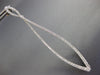 ESTATE EXTRA LARGE 1.74CT DIAMOND 18K WHITE GOLD LEAF TEAR DROP HANGING EARRINGS